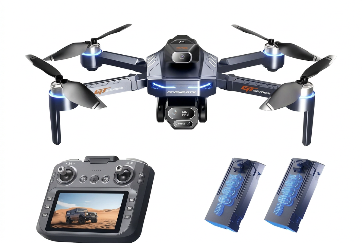 GT8 Drone | 4.3" Screen Remote, Brushless Motor, HD Dual Camera, Obstacle Avoidance