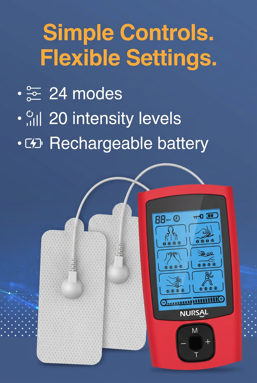 TENS controls and settings